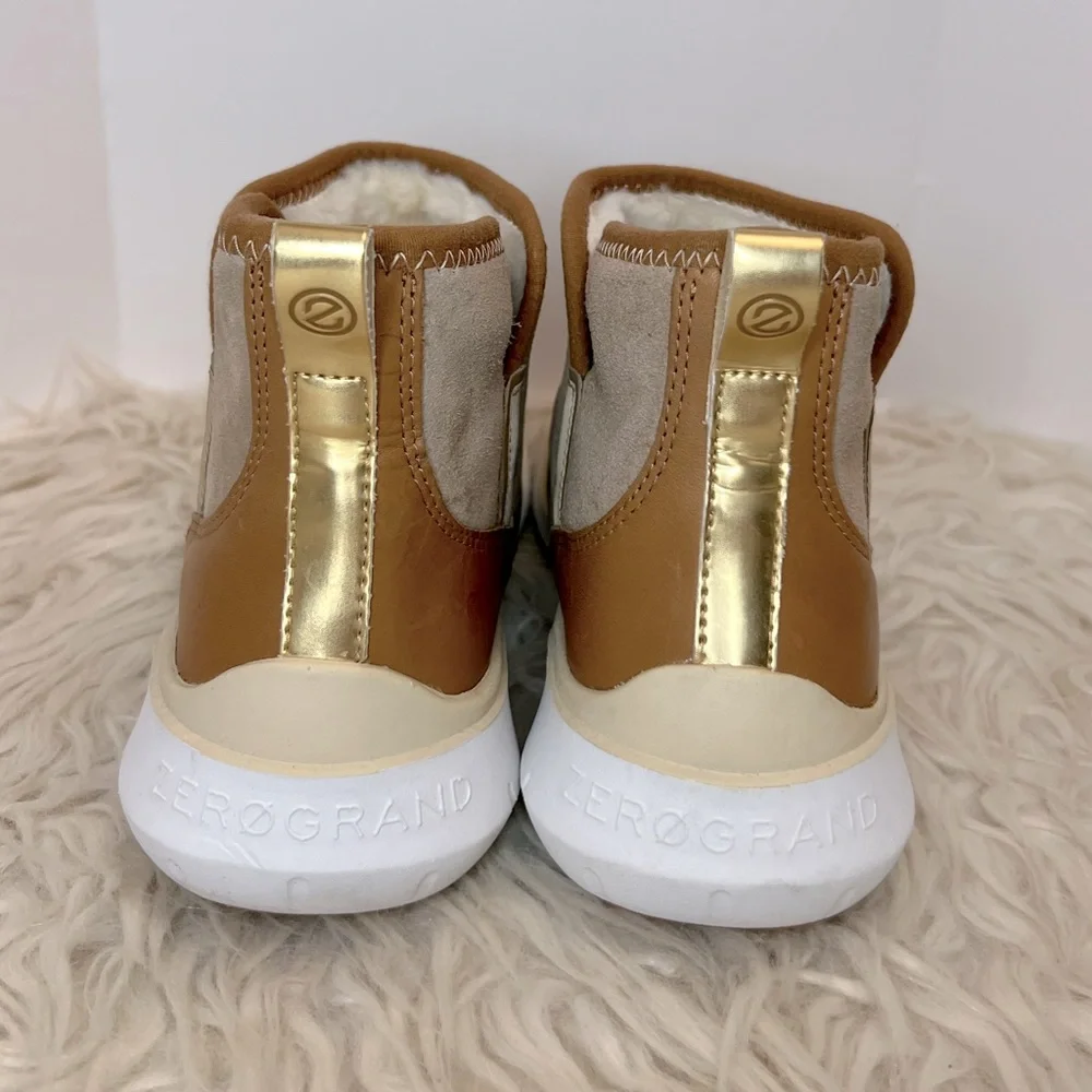 Cole Haan‎ Zerogrand Water Resistant Bootie Birch Beige Suede Leather Women’s 9B